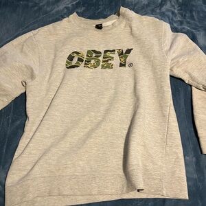 Obey Men's Grey Sweatshirt